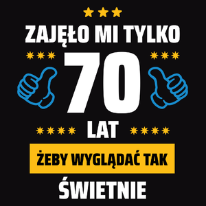 Zajęło Mi Tylko 70 Żeby Wyglądać Tak Świetnie - Męska Bluza z kapturem Czarna