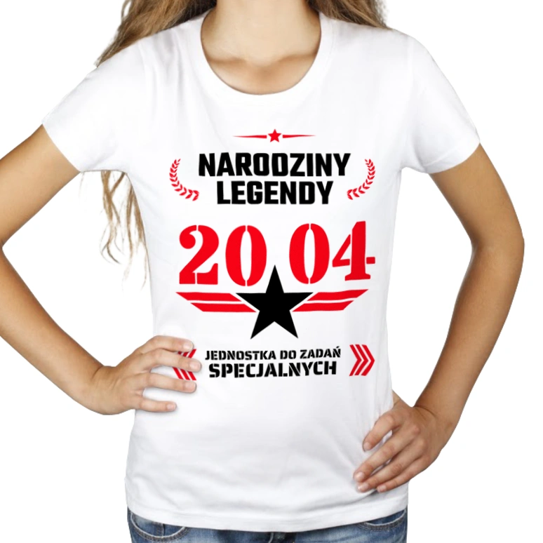 Narodziny Legendy -20 20 Lat - Damska Koszulka Biała