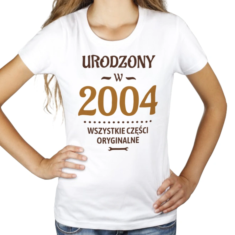 Urodzony W -20 Wszystkie Części Oryginalne - Damska Koszulka Biała