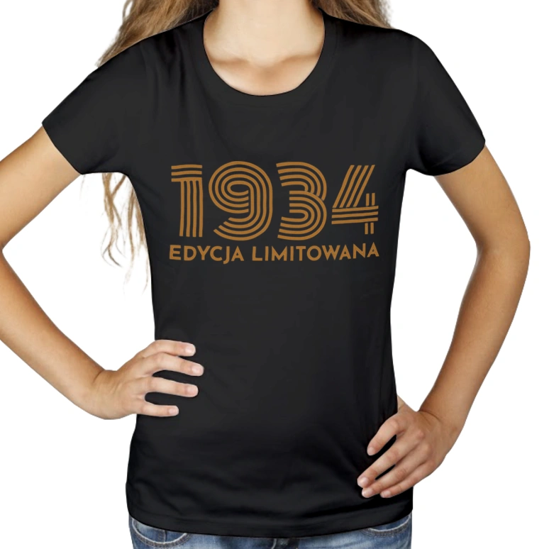 1933 Edycja Limitowana Urodziny 90 - Damska Koszulka Czarna