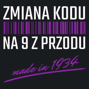 Zmiana Kodu Na 9 Z Przodu Urodziny 90 Lat 1933 - Damska Koszulka Czarna