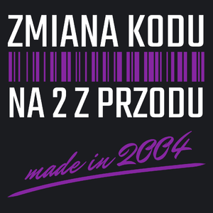 Zmiana Kodu Na 2 Z Przodu Urodziny 20 Lat 2003 - Damska Koszulka Czarna