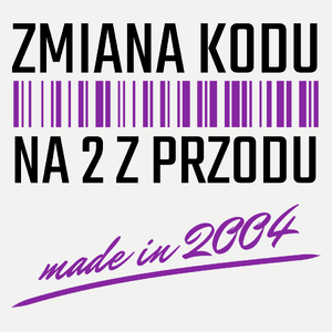 Zmiana Kodu Na 2 Z Przodu Urodziny 20 Lat 2003 - Damska Koszulka Biała