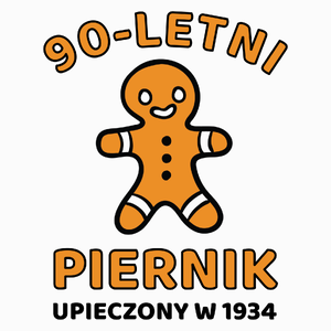 90 Letni Piernik Rok -90 Urodziny - Poduszka Biała