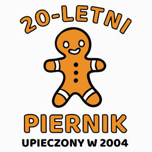 20 Letni Piernik Rok -20 Urodziny - Poduszka Biała