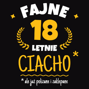 Fajne 18 Letnie Ciacho -18 Urodziny - Męska Bluza z kapturem Czarna