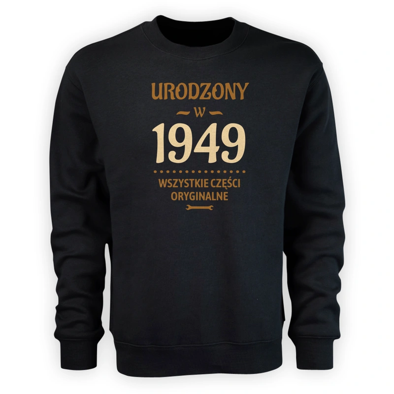 Urodzony W -75 Wszystkie Części Oryginalne - Męska Bluza Czarna