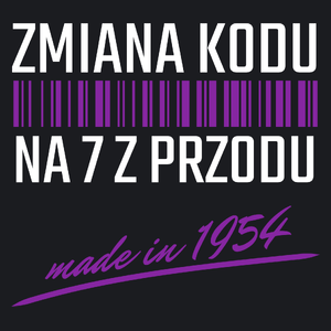 Zmiana Kodu Na 7 Z Przodu Urodziny 70 Lat 1953 - Damska Koszulka Czarna