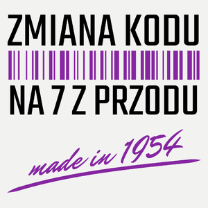 Zmiana Kodu Na 7 Z Przodu Urodziny 70 Lat 1953 - Damska Koszulka Biała