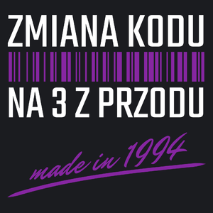 Zmiana Kodu Na 3 Z Przodu Urodziny 30 Lat 1993 - Damska Koszulka Czarna