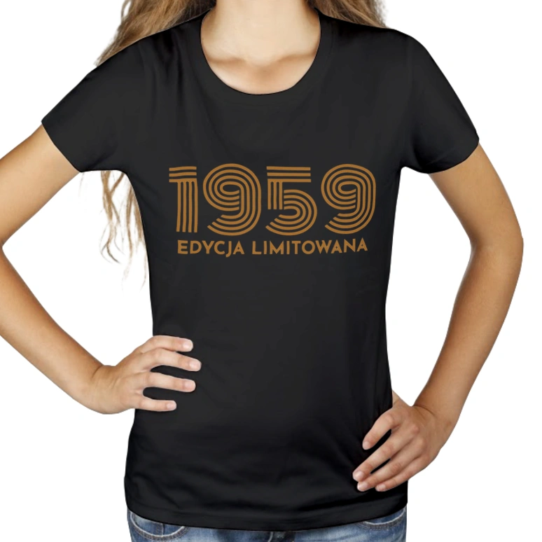 1958 Edycja Limitowana Urodziny 65 - Damska Koszulka Czarna