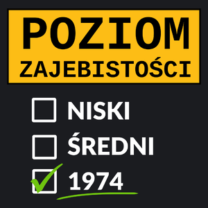 Poziom Za*Ebistości Urodziny 1973 - Damska Koszulka Czarna