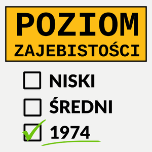 Poziom Za*Ebistości Urodziny 1973 - Damska Koszulka Biała