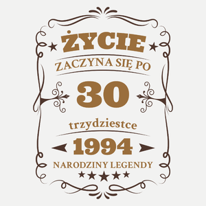 Życie Zaczyna Się Po Trzydziestce - Damska Koszulka Biała