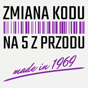 Zmiana Kodu Na 5 Z Przodu Urodziny 55 Lat 1968 - Damska Koszulka Biała