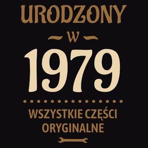 Urodzony W -45 Wszystkie Części Oryginalne - Męska Bluza z kapturem Czarna