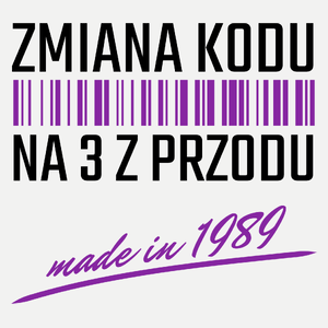 Zmiana Kodu Na 3 Z Przodu Urodziny 35 Lat 1988 - Damska Koszulka Biała