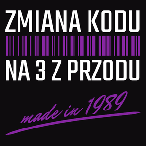 Zmiana Kodu Na 3 Z Przodu Urodziny 35 Lat 1988 - Męska Bluza z kapturem Czarna