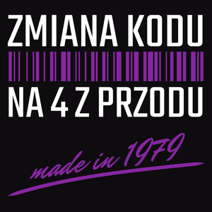 Zmiana Kodu Na 4 Z Przodu Urodziny 45 Lat 1978 - Męska Bluza z kapturem Czarna