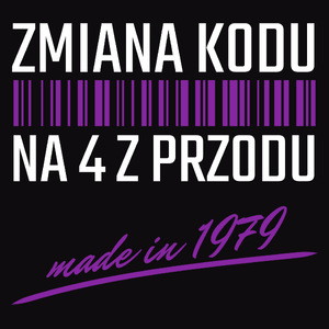 Zmiana Kodu Na 4 Z Przodu Urodziny 45 Lat 1978 - Męska Bluza Czarna