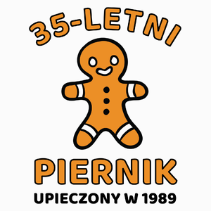 35 Letni Piernik Rok -35 Urodziny - Poduszka Biała