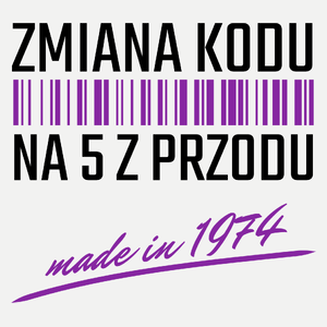 Zmiana Kodu Na 5 Z Przodu Urodziny 50 Lat 1973 - Damska Koszulka Biała