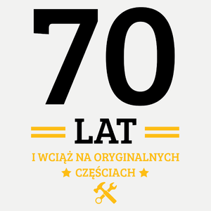 70 Lat I Wciąż Na Oryginalnych Częściach - Damska Koszulka Biała