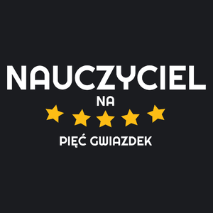 Nauczyciel Na 5 Gwiazdek - Damska Koszulka Czarna