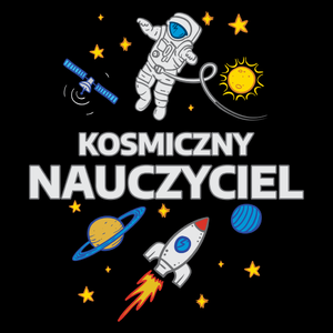 Kosmiczny Nauczyciel - Torba Na Zakupy Czarna