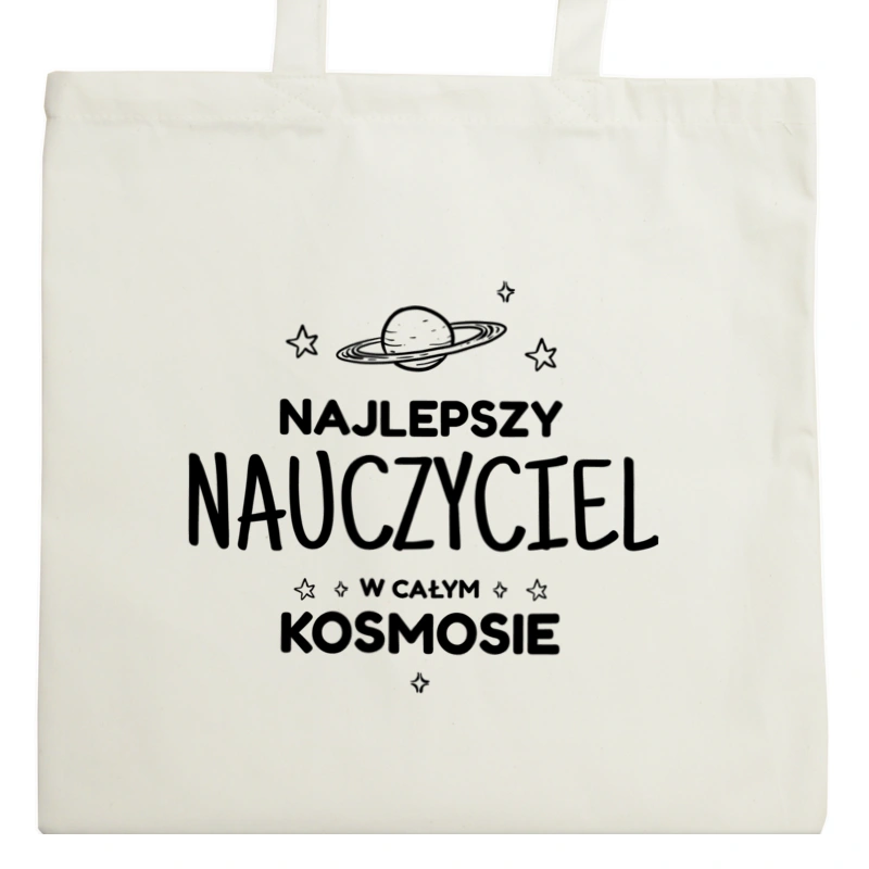 Najlepszy Nauczyciel W Kosmosie - Torba Na Zakupy Natural