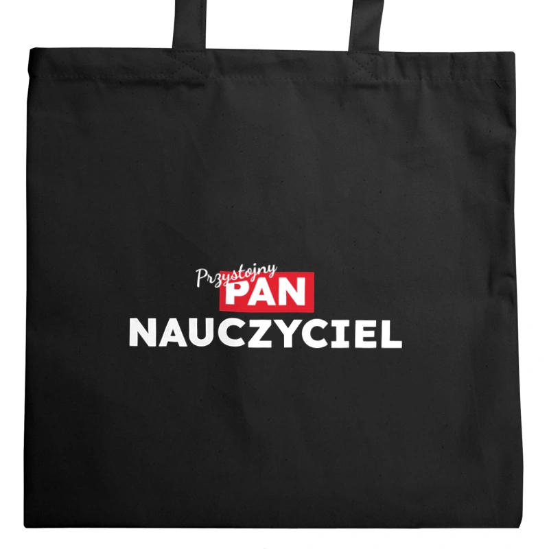 Przystojny Pan Nauczyciel - Torba Na Zakupy Czarna