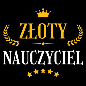 Złoty Nauczyciel - Torba Na Zakupy Czarna