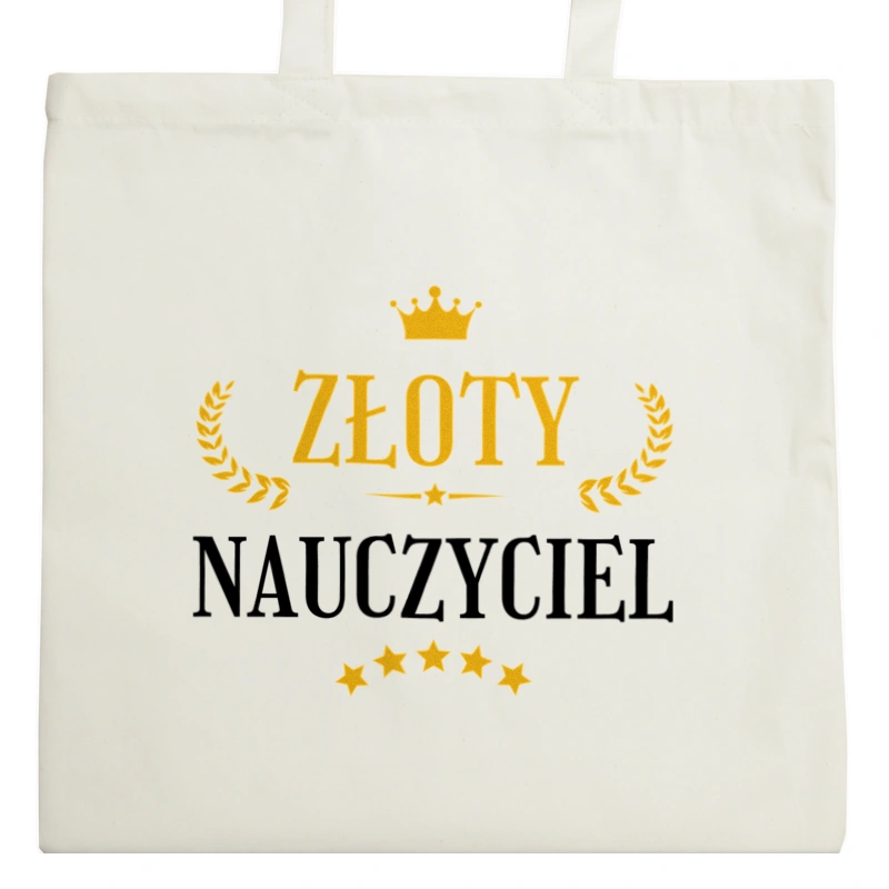 Złoty Nauczyciel - Torba Na Zakupy Natural