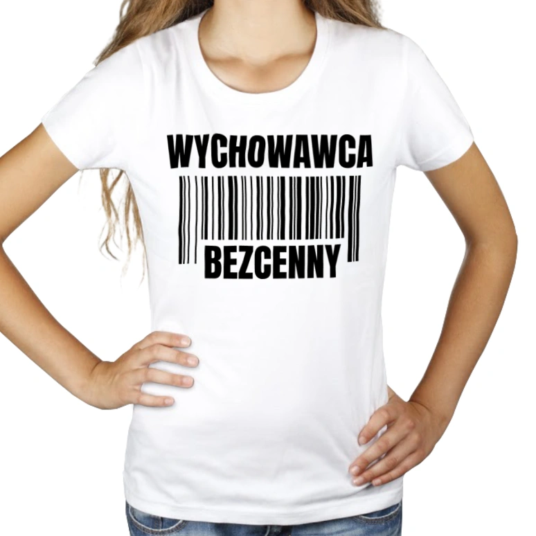 Wychowawca Bezcenny - Damska Koszulka Biała