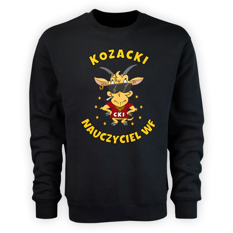 Kozacki Nauczyciel Wf - Męska Bluza Czarna