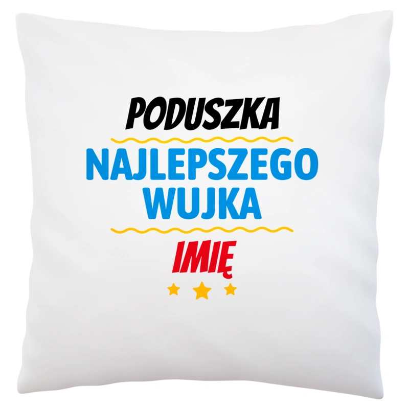 Kubek Najlepszego Wujka Imię Personalizacja - Poduszka Biała