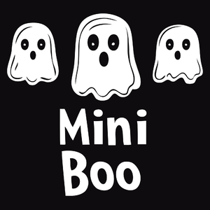 Mini Boo Halloween Duszki - Męska Koszulka Czarna