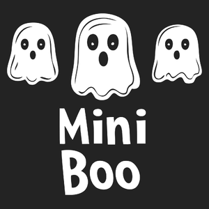 Mini Boo Halloween Duszki - Dziecięca Koszulka Czarna