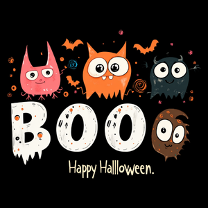 Boo Halloween Happy - Torba Na Zakupy Czarna