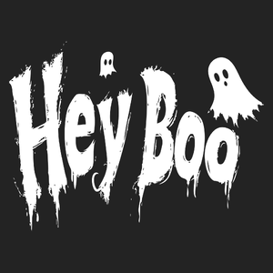 Hey Boo Halloween - Dziecięca Koszulka Czarna