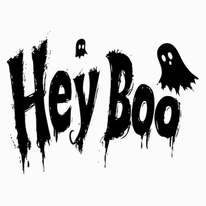 Hey Boo Halloween - Poduszka Biała