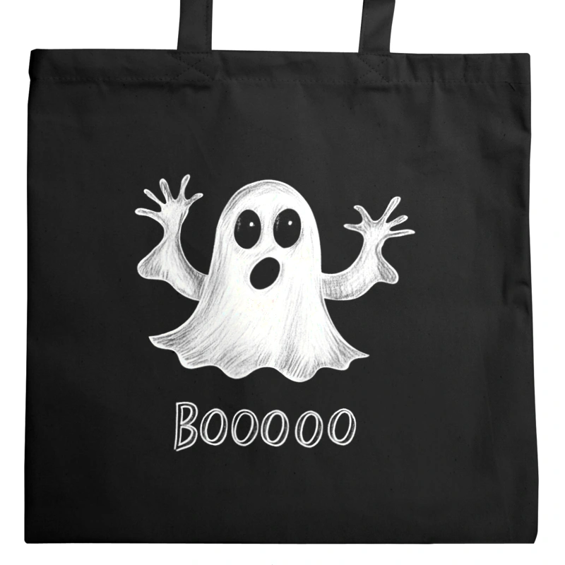 Booo Halloween Duch - Torba Na Zakupy Czarna