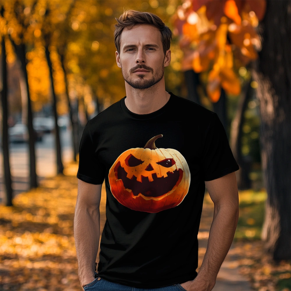 Dyyniaa Straszna Halloween - Męska Koszulka Czarna