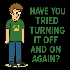 have you tried turning it off and on again - Torba Na Zakupy Czarna