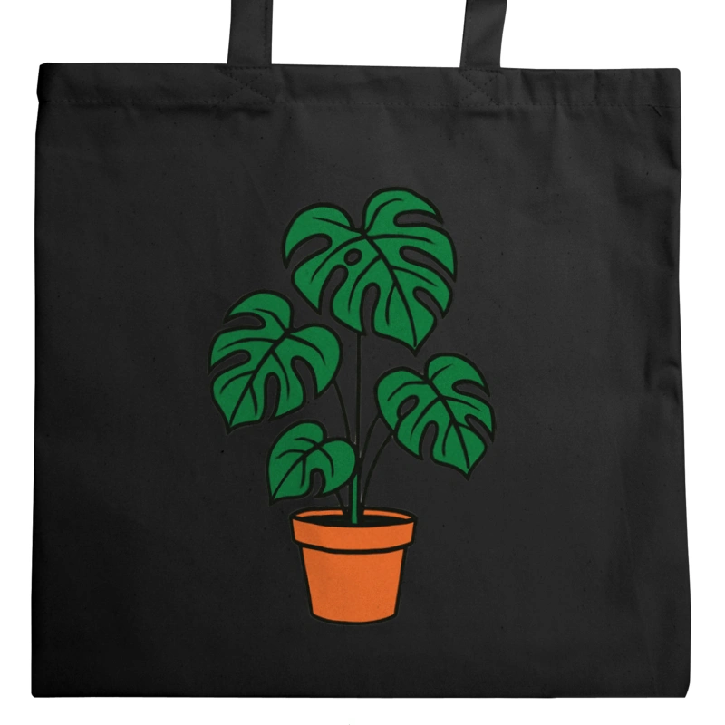 Monstera - Torba Na Zakupy Czarna
