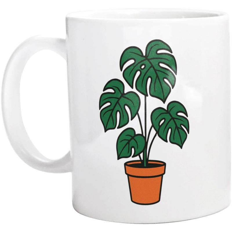 Monstera - Kubek Biały