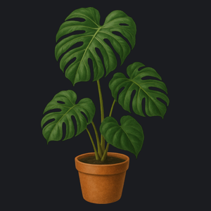 Monstera deliciosa - Damska Koszulka Czarna