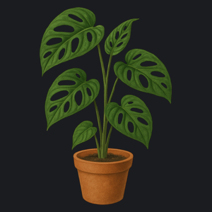 Monstera adansonii - Damska Koszulka Czarna
