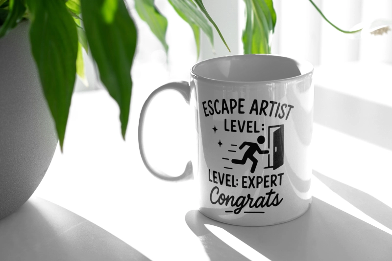 Escape artist level: Expert. Congrats - Kubek Biały