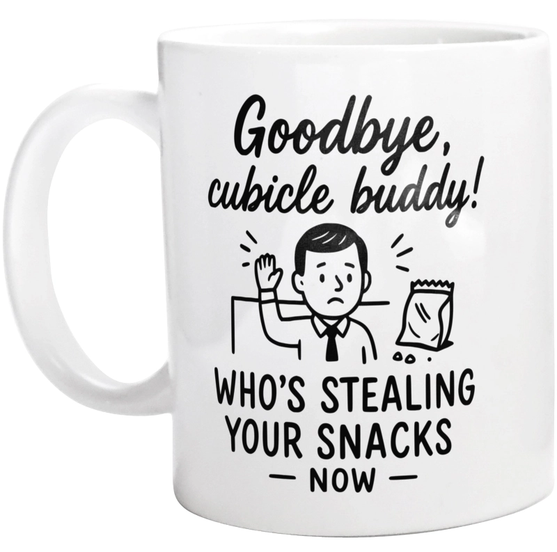 Goodbye, cubicle buddy! Who’s stealing your snacks now - Kubek Biały